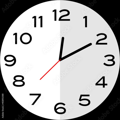 10 minutes past 12 o'clock analog clock icon
