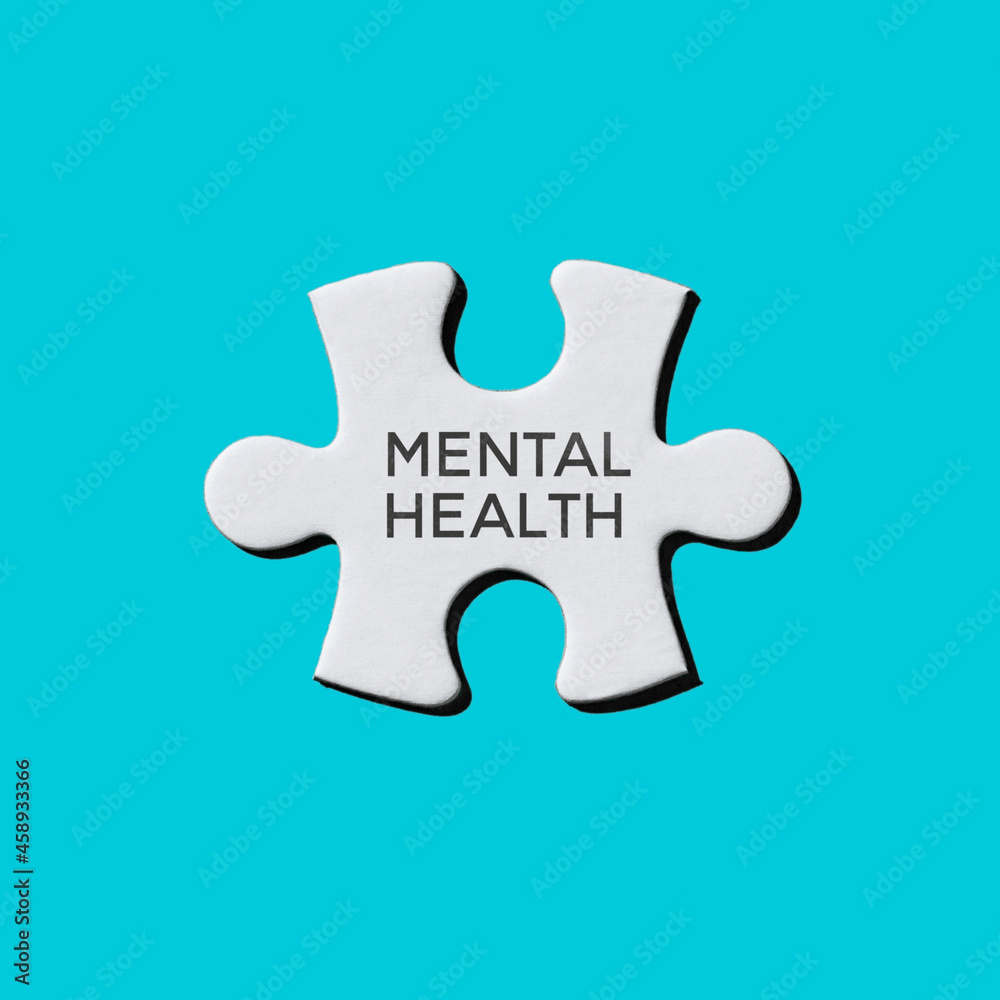 text mental health in a white puzzle piece text mental health in a white puzzle piece