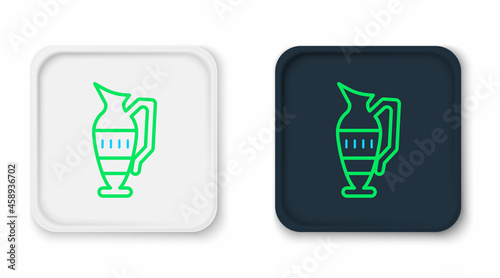 Line Ancient amphorae icon isolated on white background. Colorful outline concept. Vector