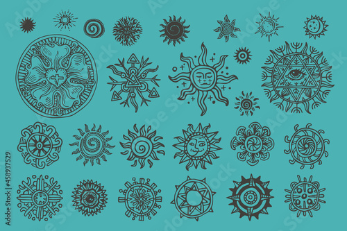 Collection of various occult symbols.