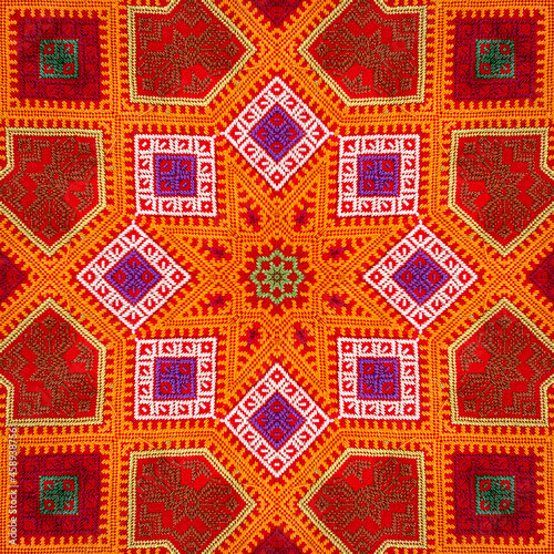 Seamless kaleidoscope or endless pattern for ceramic tile, wallpaper, linoleum, textile, web page background used.