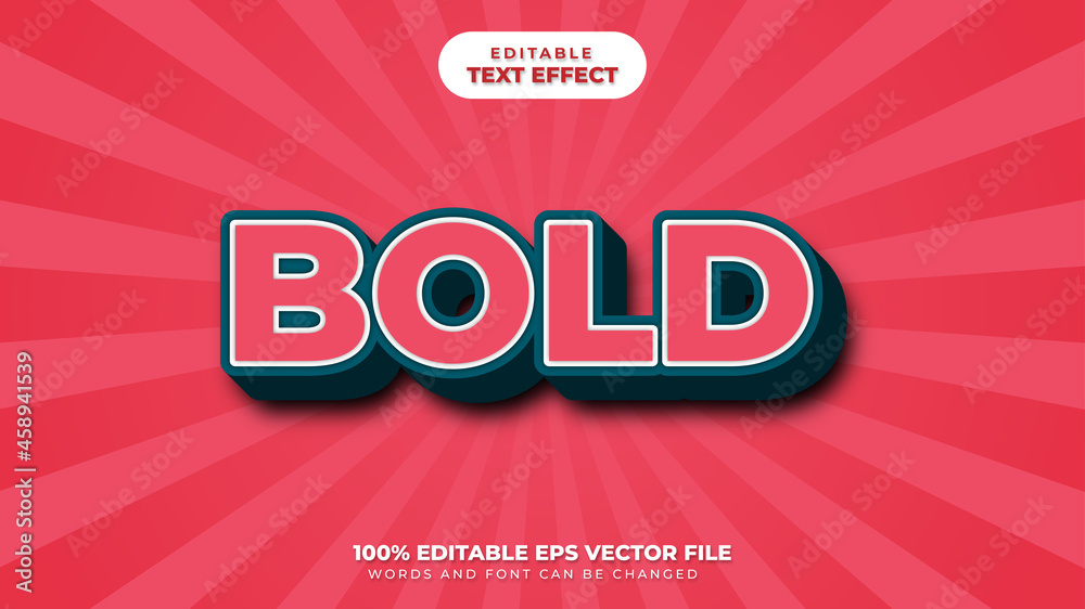 Bold 3D Editable Text Effect