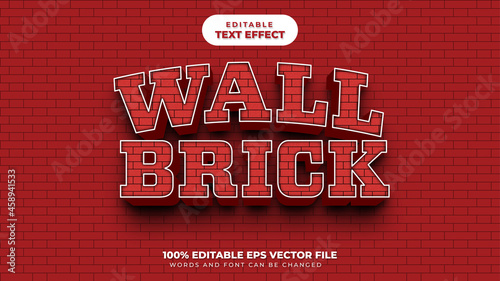 Wall Brick 3D Editable Text Effect
