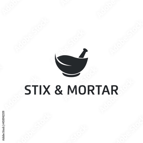 Stix and mortar logo design