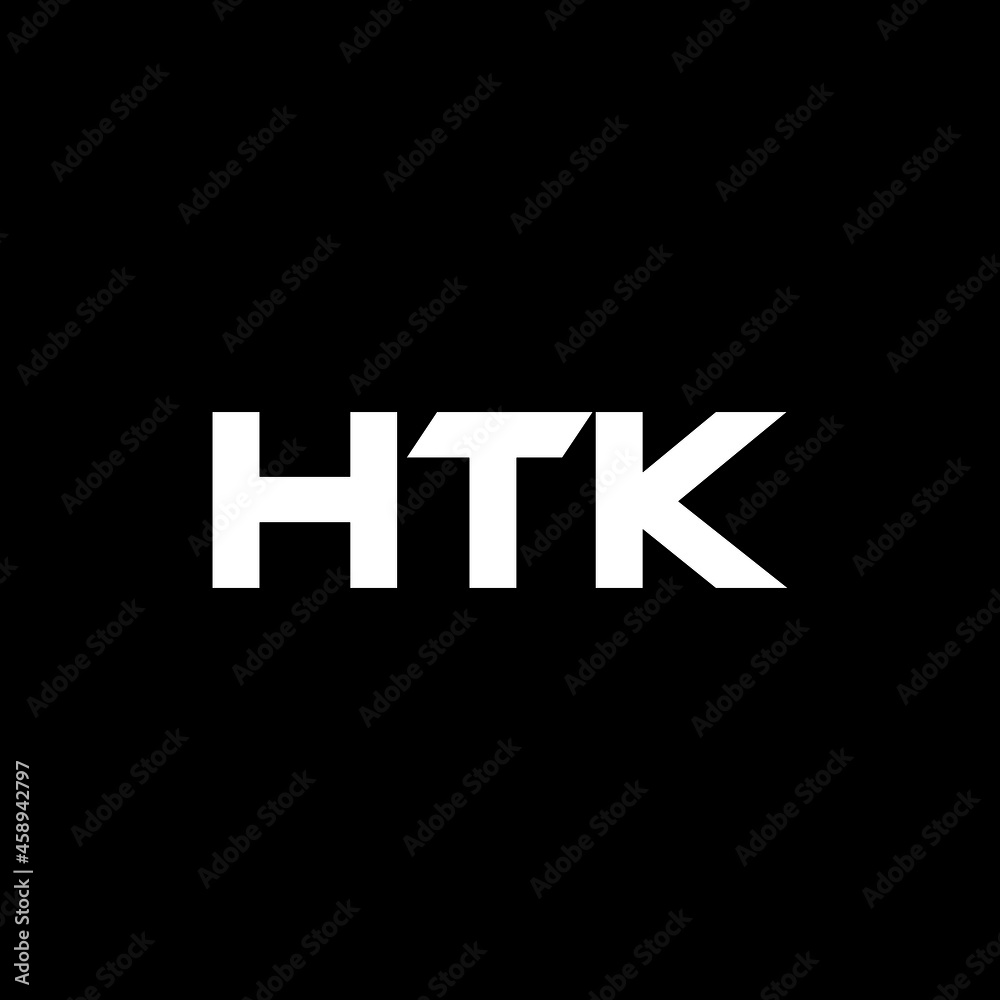 HTK letter logo design with black background in illustrator, vector logo modern alphabet font overlap style. calligraphy designs for logo, Poster, Invitation, etc.