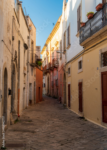Galatina, Lecce, Puglia, Italy - August 19, 2021: views and glimpses of the historic center 