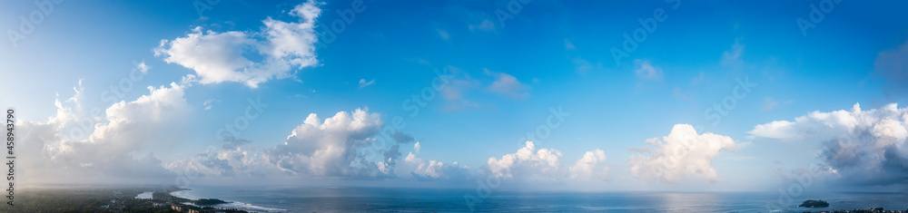 Aerial panoramic view of a cloudscape