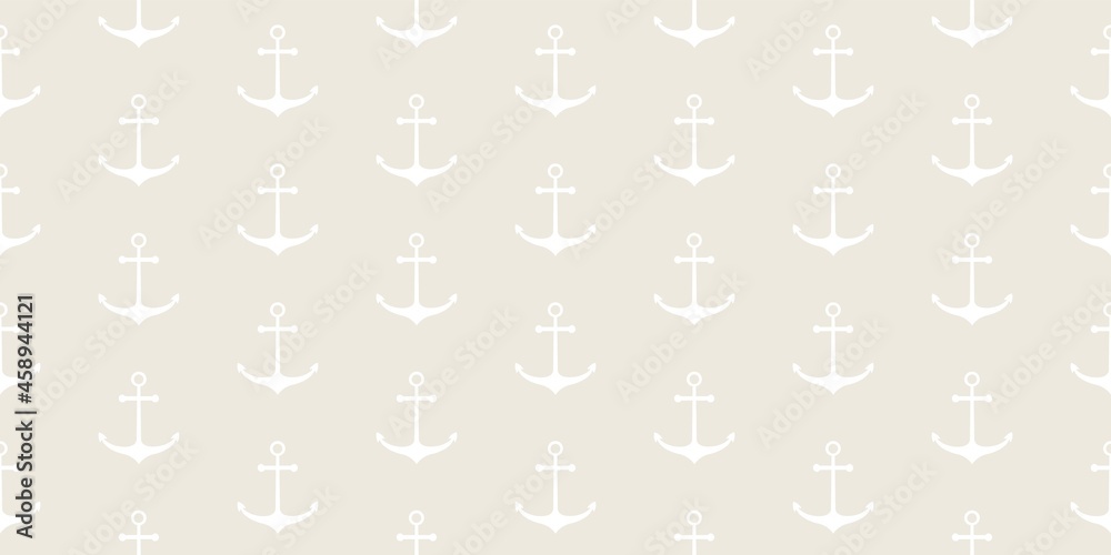 Nautical seamless pattern with ship wheels and anchors Nautical seamless pattern with ship wheels and anchors