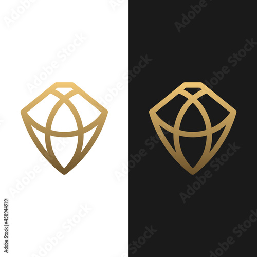 Letter Initial A Jewel Logo Design Template. Suitable for Jewelry Athletic Sport Fashion Adventure Gear Brand Apparel Business Company in Simple Line Modern Style Logo Design.