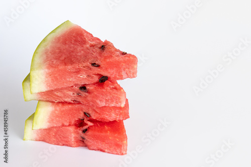 watermelon isolated on white background, top view