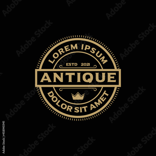 Vintage Luxury Stamp logo design inspiration