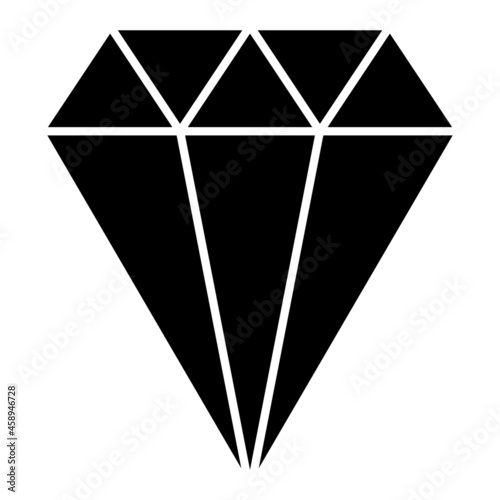 Vector Diamond Glyph Icon Design