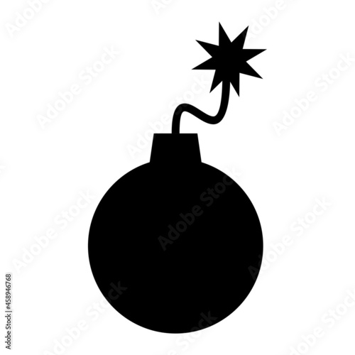 Vector Bomb Glyph Icon Design