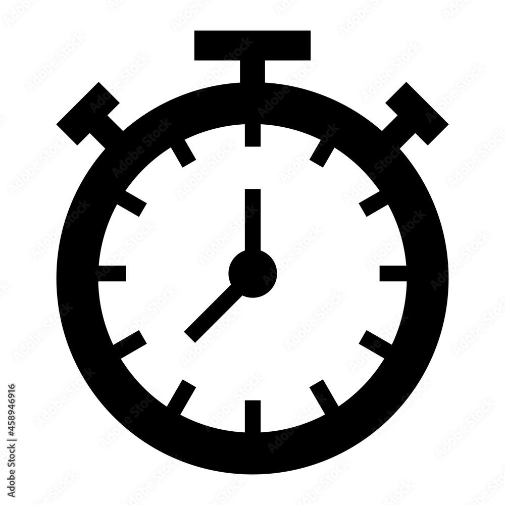 Vector Stopwatch Glyph Icon Design Vector Stopwatch Glyph Icon Design