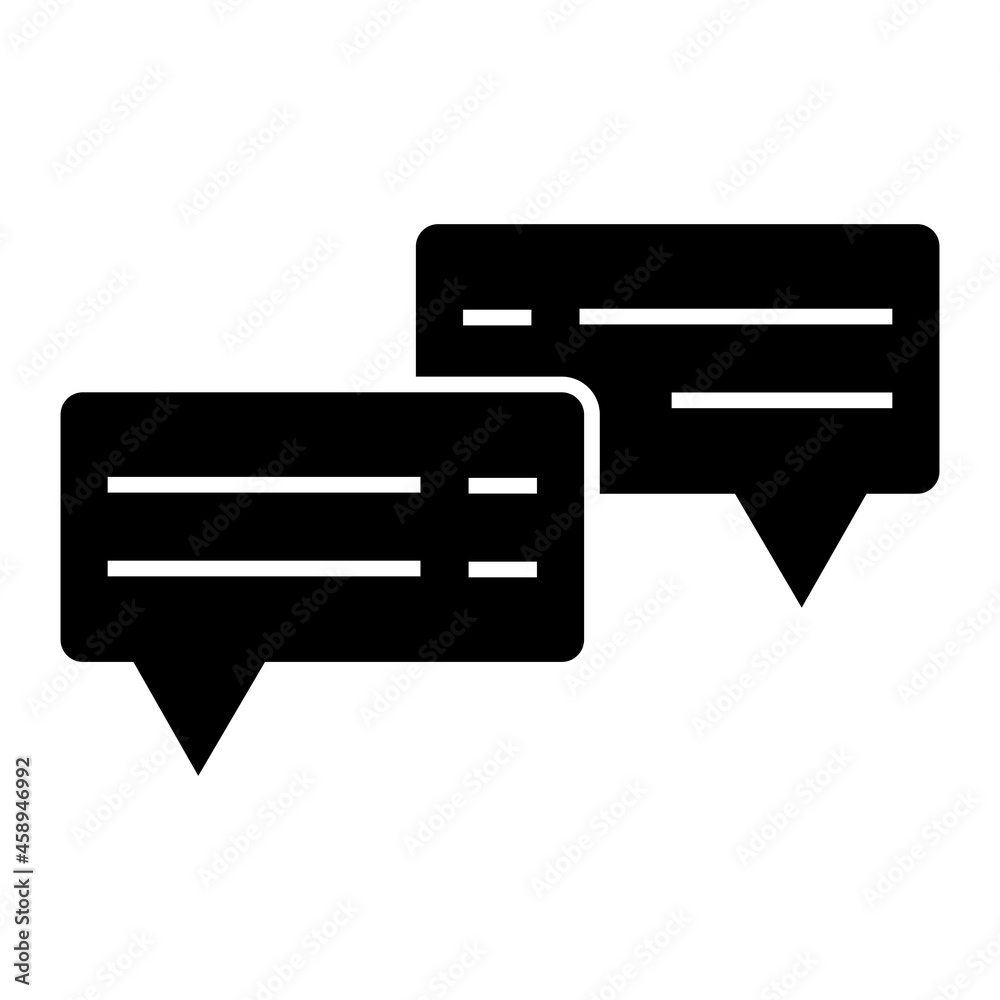 Vector Conversation Glyph Icon Design