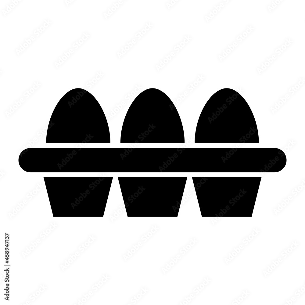 Vector Egg Tray Glyph Icon Design Vector Egg Tray Glyph Icon Design