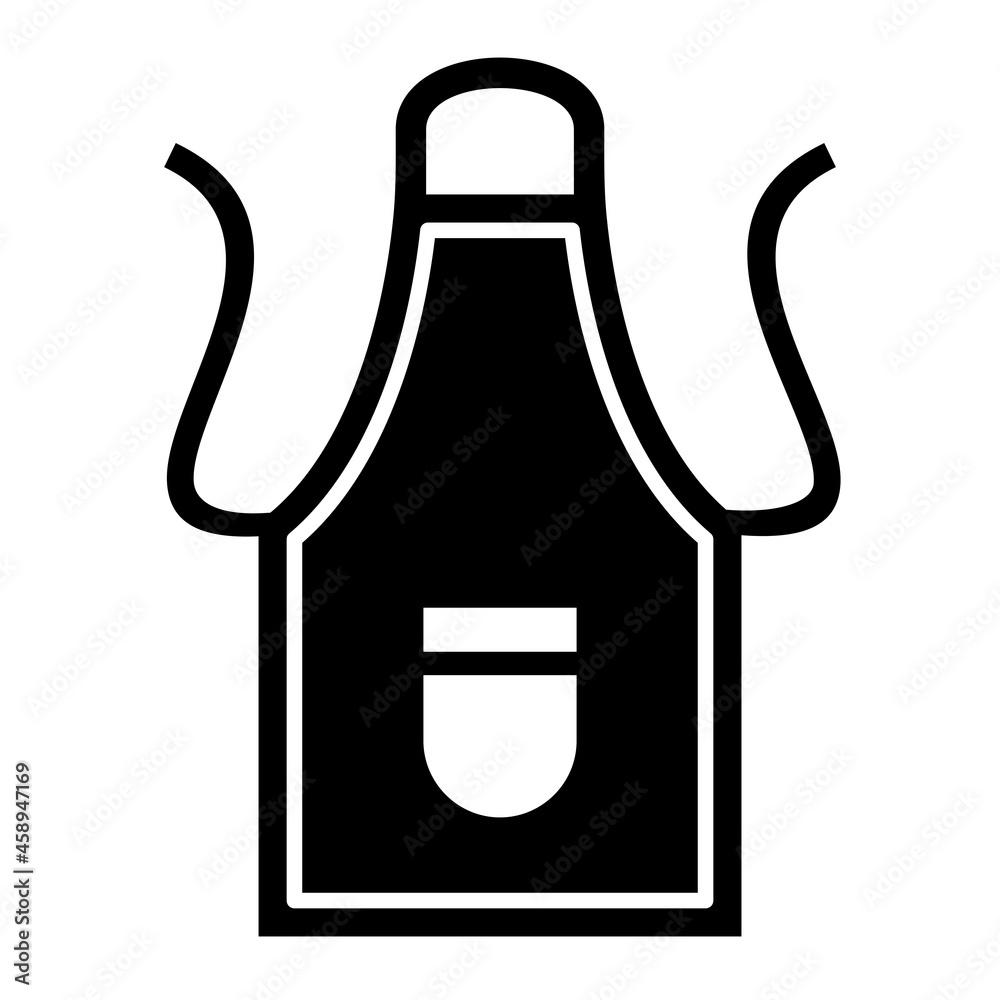 Vector Apron Glyph Icon Design Vector Apron Glyph Icon Design