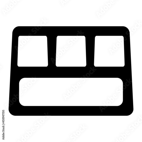 Vector Serving Dish Glyph Icon Design
