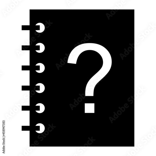Vector Note Question Glyph Icon Design