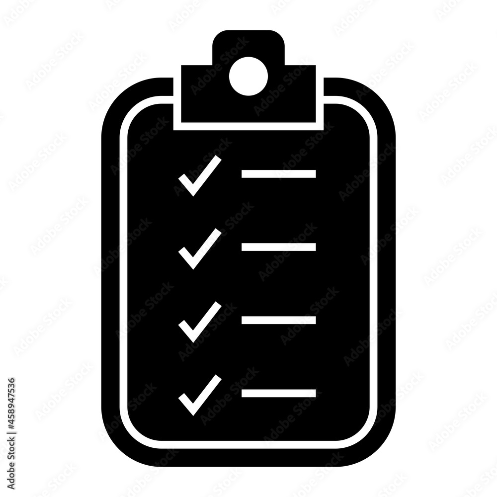 Vector Checklist Glyph Icon Design Vector Checklist Glyph Icon Design