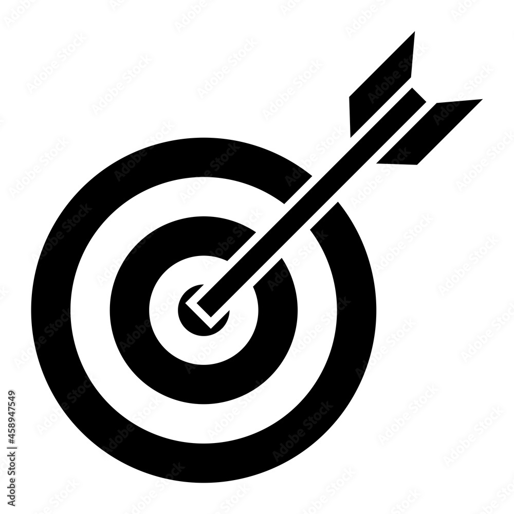 Vector Target Glyph Icon Design