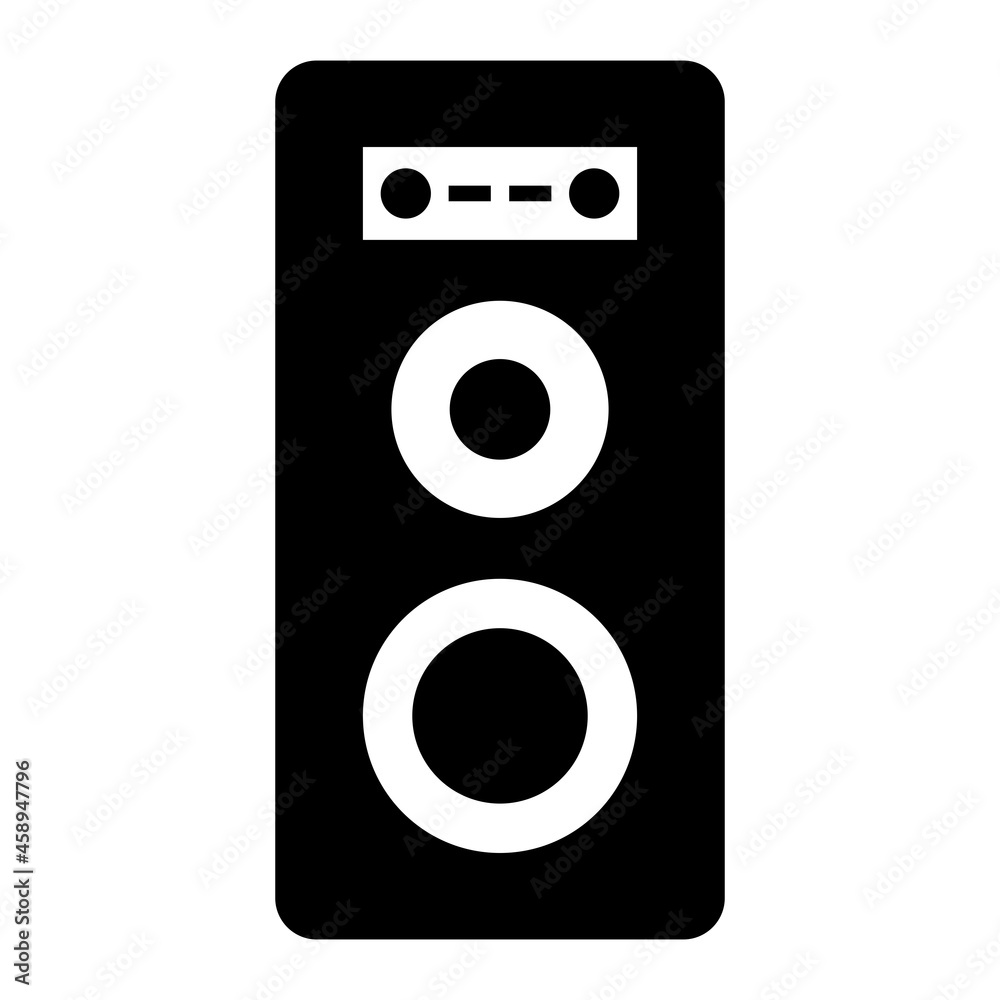 Vector Speaker Glyph Icon Design Vector Speaker Glyph Icon Design