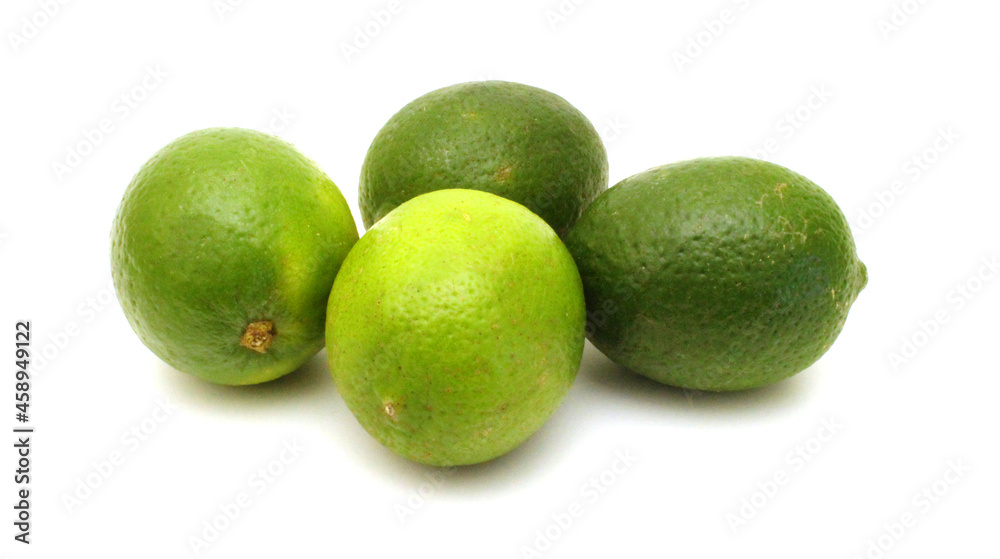 Fresh limes Isolated on white Fresh limes Isolated on white