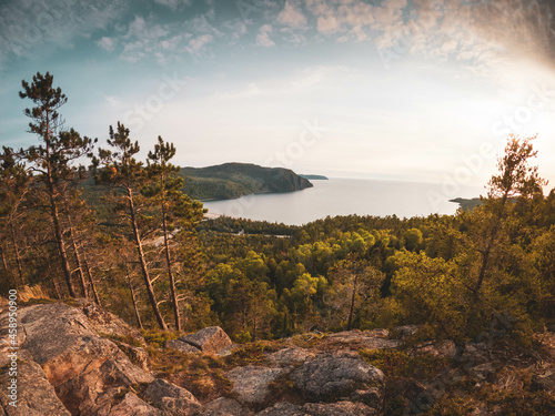 Lake Superior hiking in summer