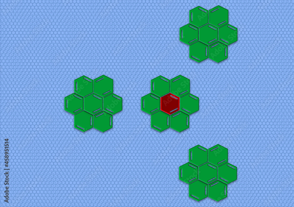 Abstract background form of honeycombs