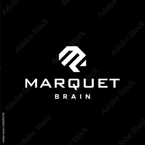 Bold and clear logo about brain and letter M.
EPS 10, Vector.