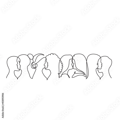 Continuous line art or One Line Drawing of a human brain, mechanical and robotic technology with advanced