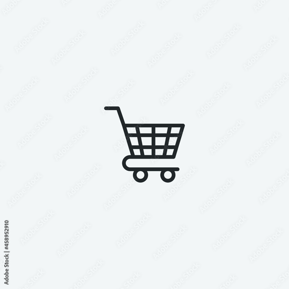 Trolley vector icon illustration sign