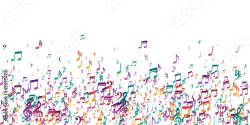 Leinwand Poster Musical note symbols vector design. Audio