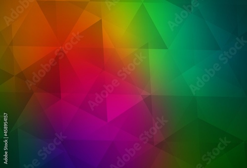 Dark Multicolor vector triangle mosaic background.
