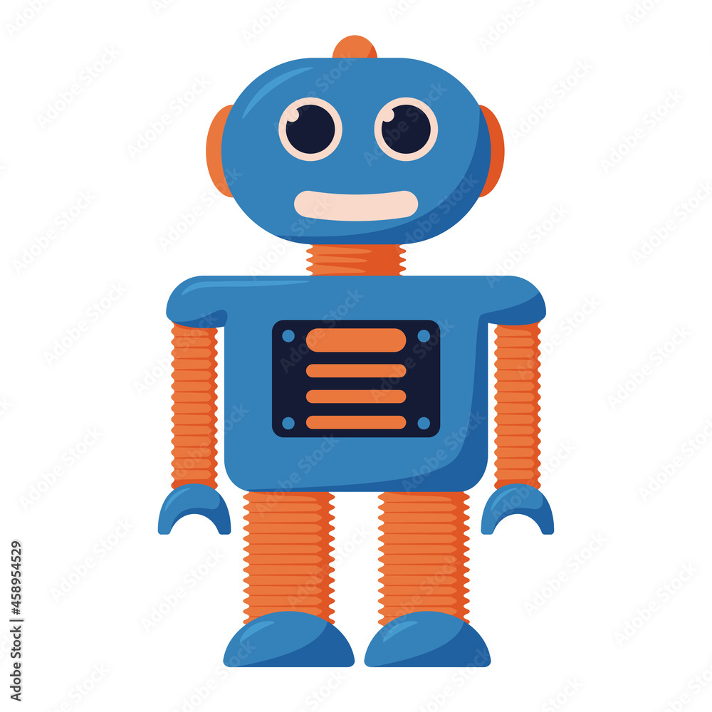 kids toy cute robot isolated vector illustration kids toy cute robot isolated vector illustration