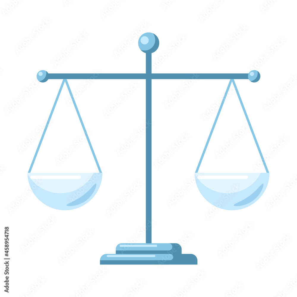 Scales isolated on white background. Judge of element in flat style. Scales isolated on white background. Judge of element in flat style.