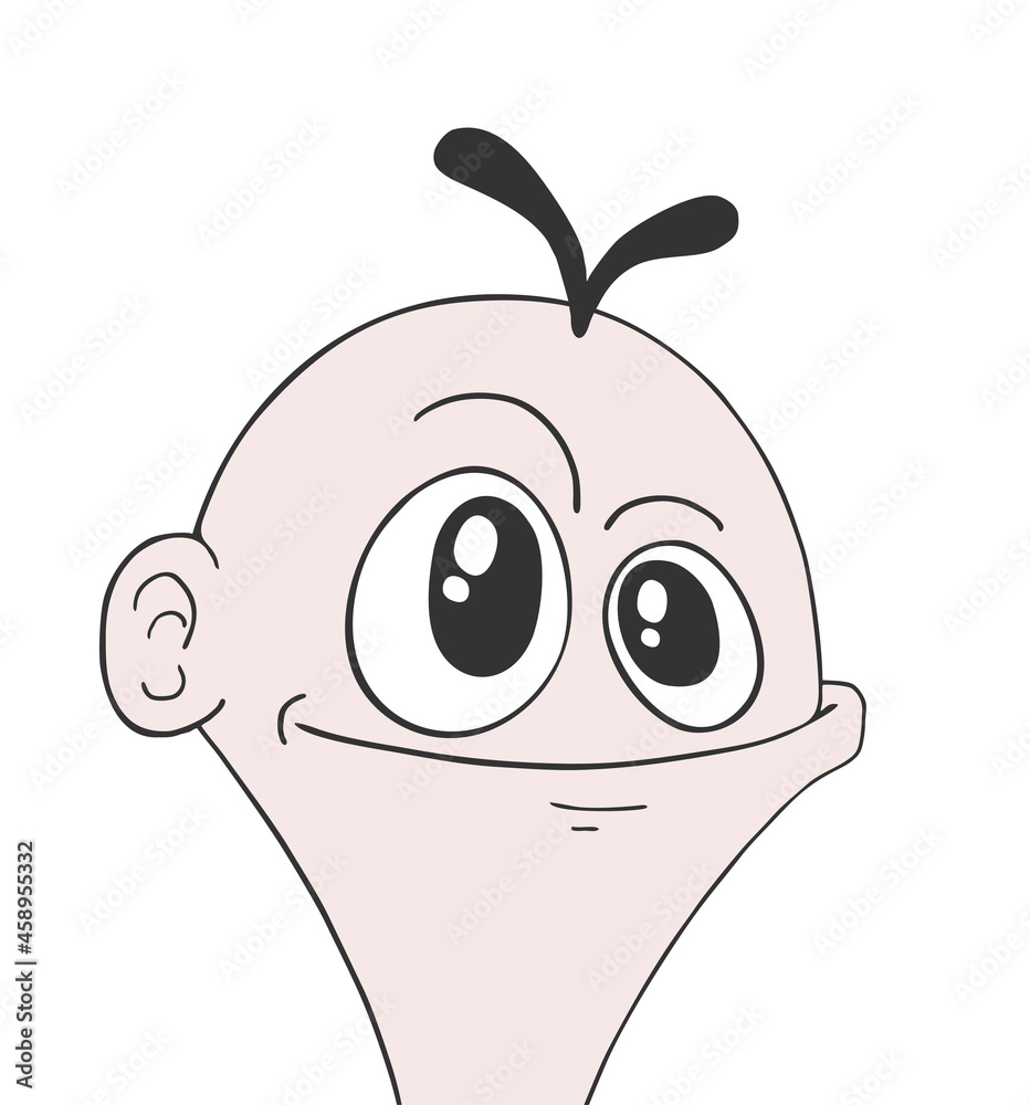 Funny cartoon face draw Funny cartoon face draw