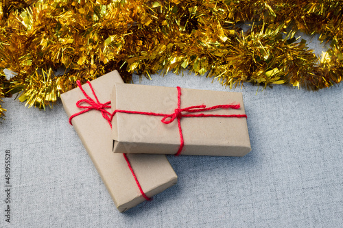 фотографія gift box, new year gift box, Christmas gift box ,copy space