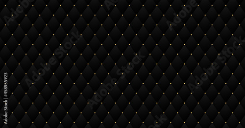 Abstract black geometric rhombus shape with luxury golden dots elements pattern. Elegant vintage geometry pattern design. You can use for cover template, poster, flyer, print ad. Vector illustration