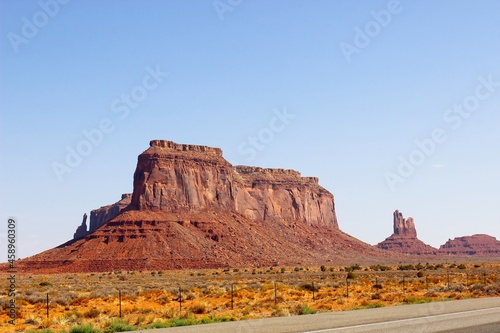 Large Rock Out Cropping In Monument Valley, U.S.A.