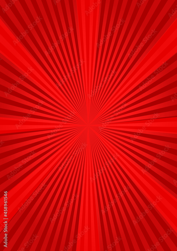 Abstract red background with sunburst