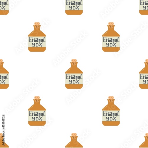 Ethanol in bottle pattern seamless background texture repeat wallpaper geometric vector