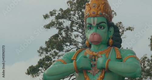 Photography View of Hanuman statue in Batu Caves, Kuala Lumpur, Malaysia
