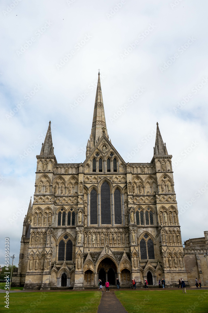 Salisbury Cathedral Wiltshire England on an Autumn day Salisbury Cathedral Wiltshire England on an Autumn day