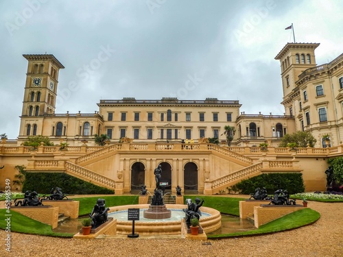 Osborne House the beautiful gardens and palatial holiday home in Cowes on the Isle of Wight Hampshire England built for Queen Victoria and Prince Albert photo