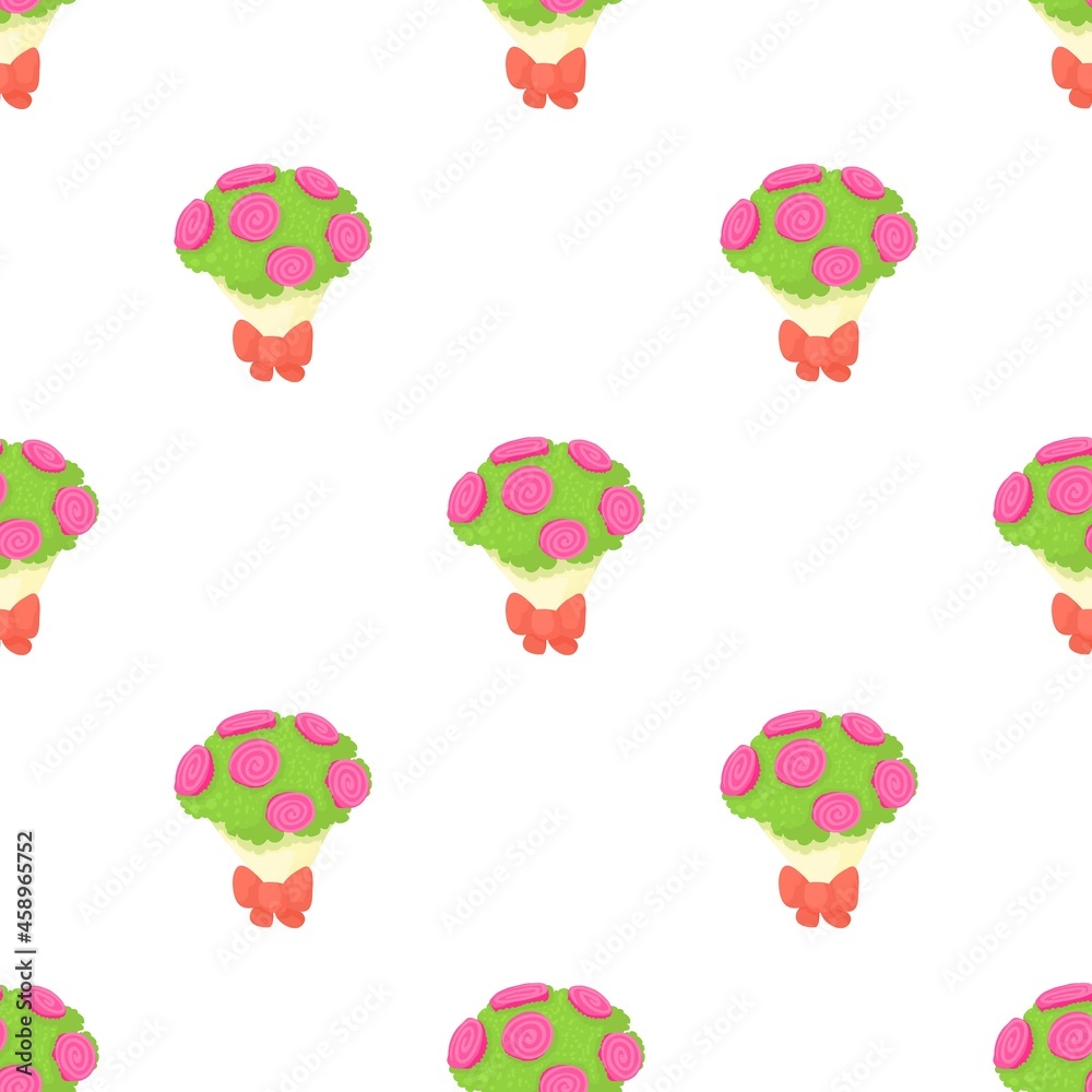 Wedding bouquet pattern seamless background texture repeat wallpaper geometric vector