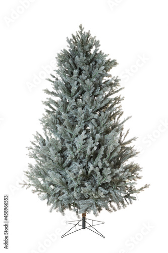 Artificial green Christmas tree isolated on a white background