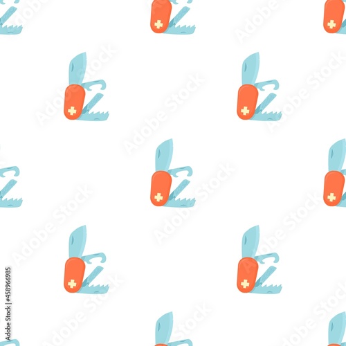 Penknife pattern seamless background texture repeat wallpaper geometric vector