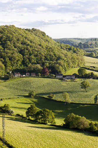 Farmland in the Severn Vale near Far Green, Coaley, Gloucestershire UK photo