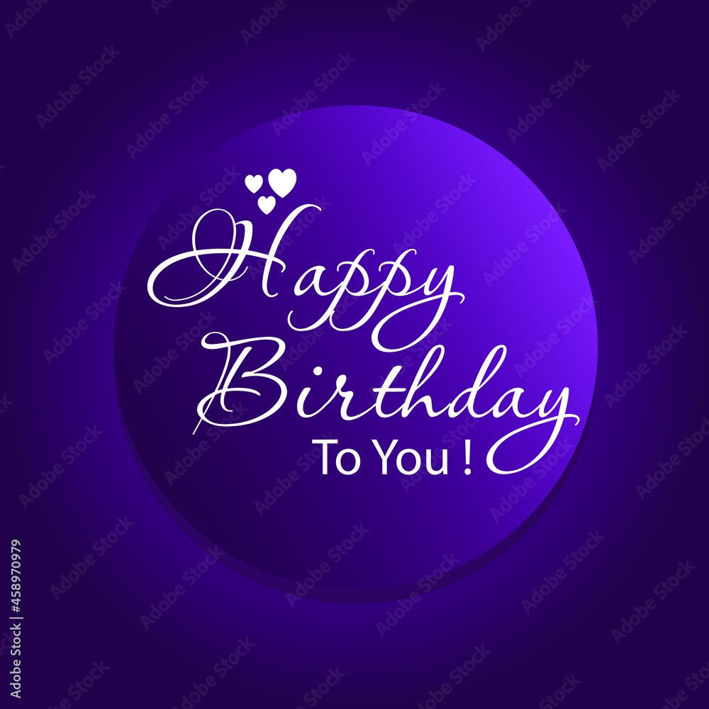 Happy birthday wishes, greeting card, typography Stock Vector Adobe Stock